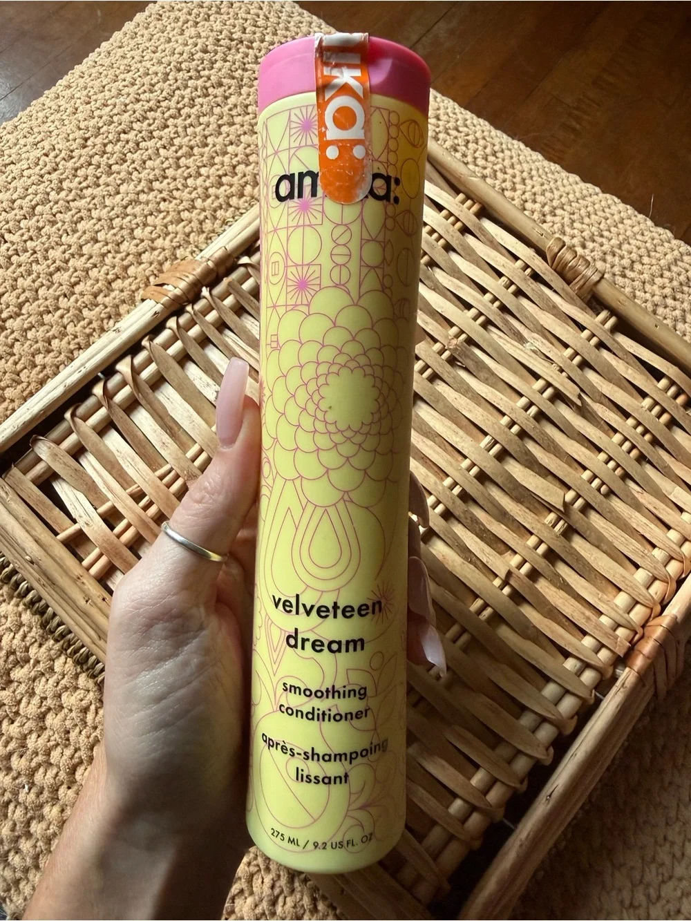 amika Velveteen Dream Smoothing Conditioner - Yellow and Pink